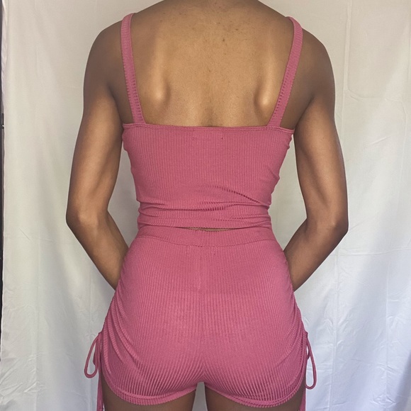 Plum Ruched Two-Piece Set - Picture 2 of 7